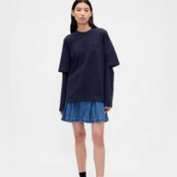 SANDY LIANG Navy Long Sleeve T-Shirt - Picture 2 of 8